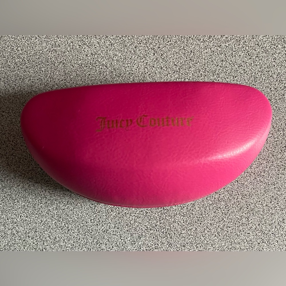 Juicy Couture Pink Large Clam Sunglass Case